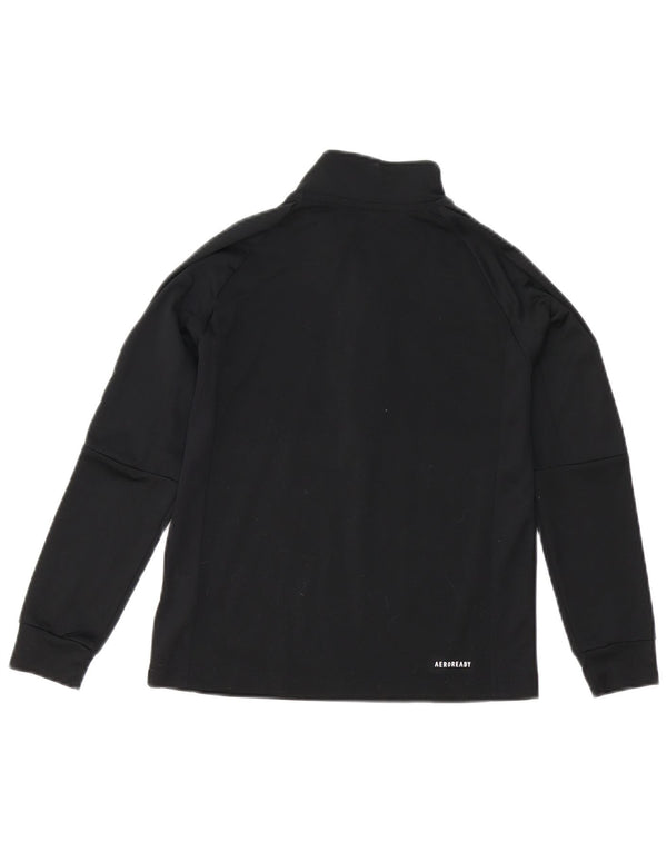 Adidas Meninos Aeroready Zip Neck Pullover Treino Top 9-10 Anos Preto