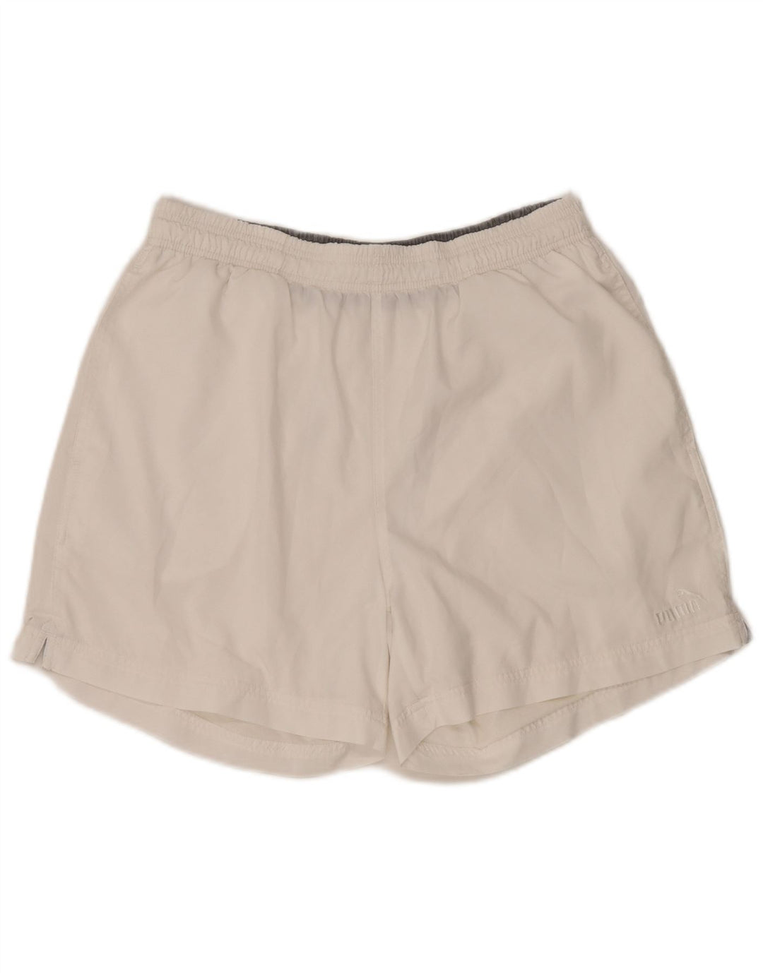 Shorts esportivos masculinos Puma grande poliéster branco
