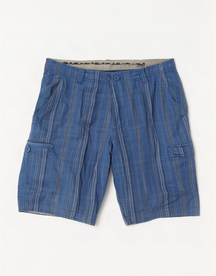 Nike Mens Cargo Shorts W34 Médio Azul Check Algodão