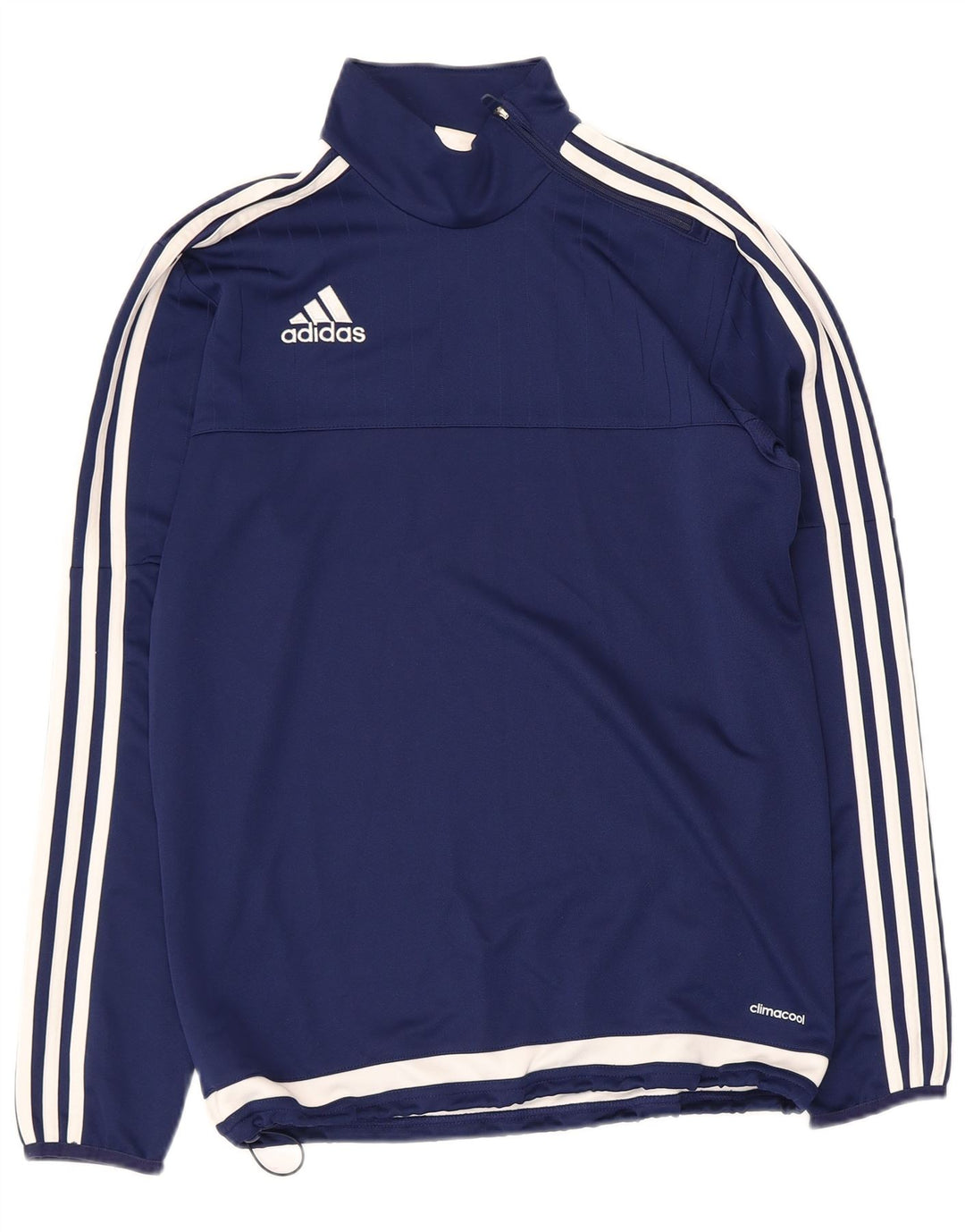 Adidas Mens Climacool Pullover Treino Top Pequeno Azul Marinho Colorblock