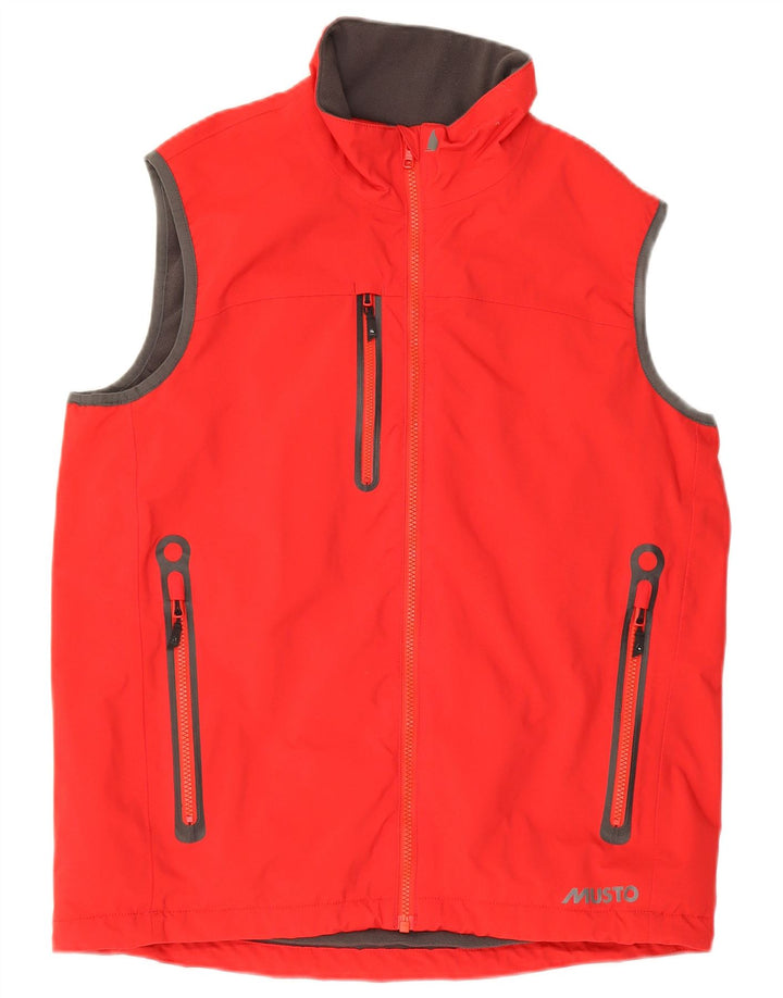 Musto Mens Gilet UK 38 Poliamida Vermelha Média