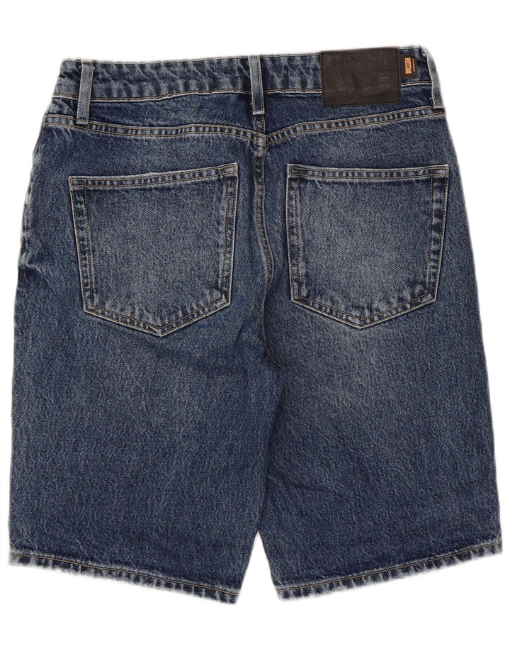 Shorts jeans feminino SUPERDRY W28 algodão azul médio