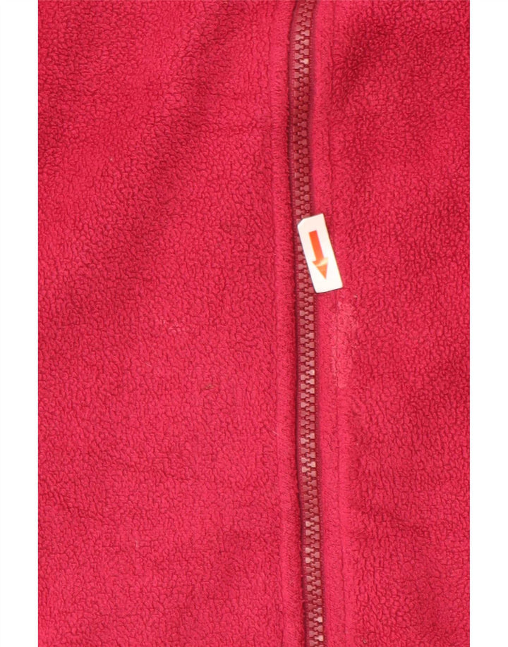 Columbia Womens Liner Fleece Jacket UK 14 Médio Poliéster Vermelho