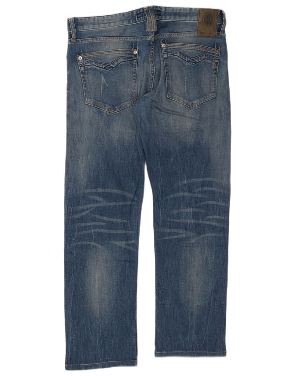 Replay Mens Newbill Straight Jeans W31 L30 Azul Algodão