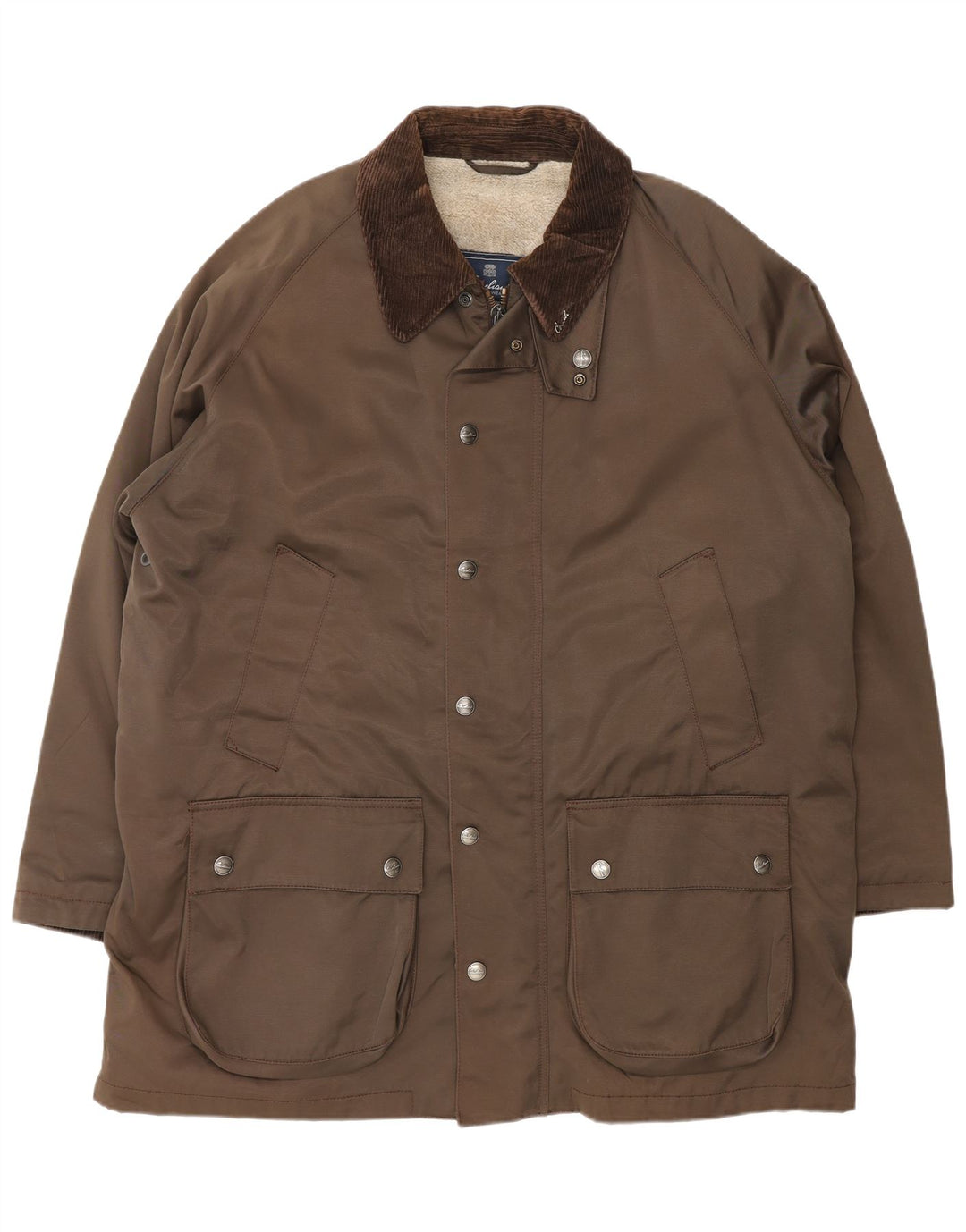 Jaqueta utilitária masculina Corneliani Sherpa IT 56 3XL algodão marrom