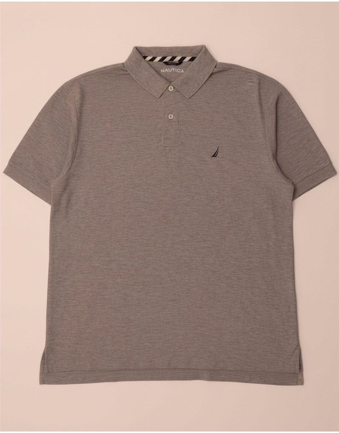 Camisa polo masculina NAUTICA algodão cinza médio
