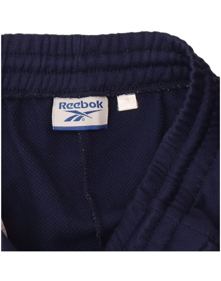 Calça de treino masculina Reebok Graphic grande poliéster azul marinho
