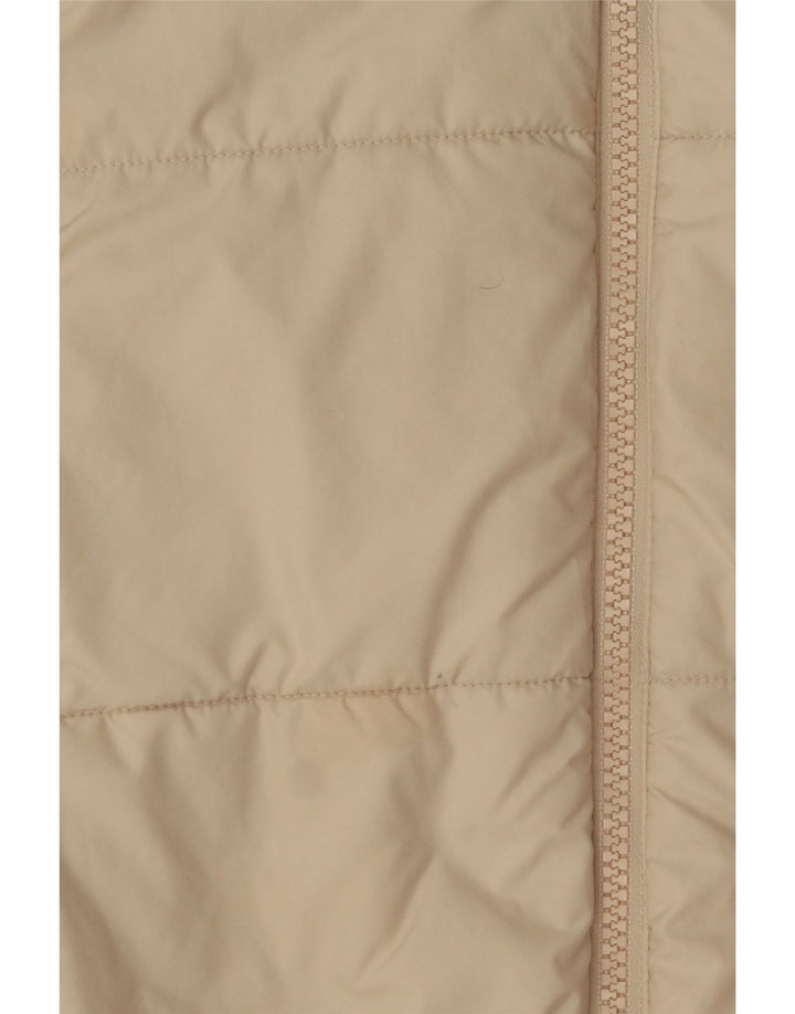 Jaqueta acolchoada com capuz feminina Adidas UK 14 Médio Off White Poliéster