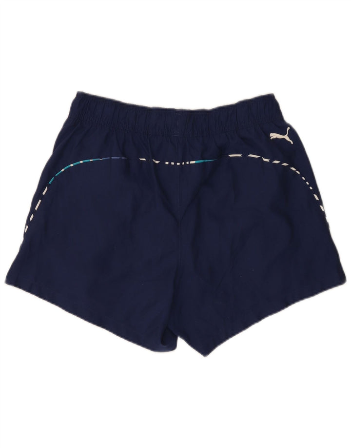 Puma Mens Graphic Sport Shorts Médio Azul Marinho Poliéster