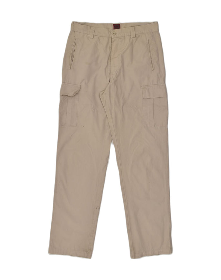 RIFLE Mens Straight Cargo Trousers W33 L34 Beige Cotton | Vintage Rifle | Thrift | Second-Hand Rifle | Used Clothing | Messina Hembry 