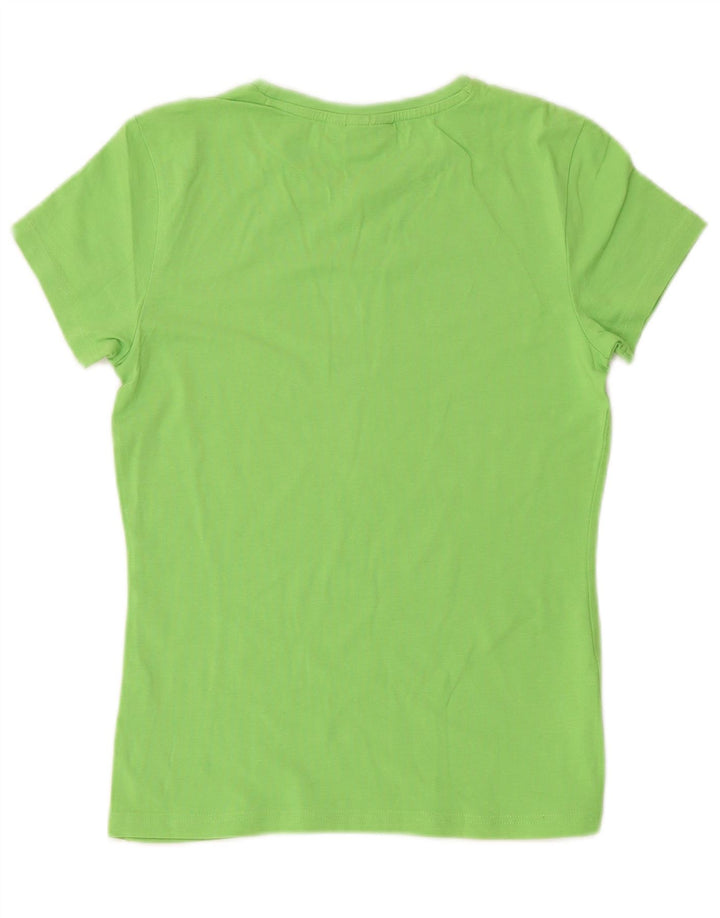 Camiseta feminina PUMA com estampa gráfica UK 12 algodão verde médio