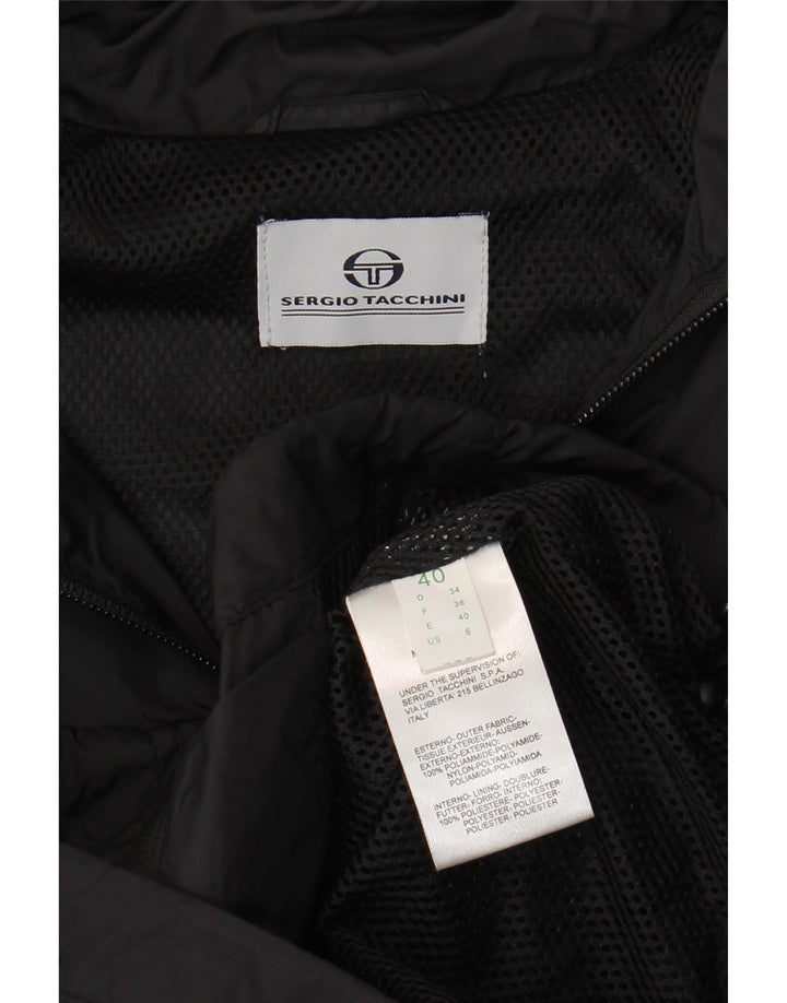Jaqueta de chuva feminina Sergio Tacchini IT 40 pequena poliamida preta