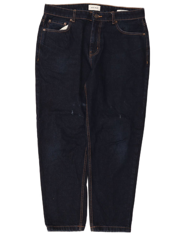 Jack Wills Mens Tapered Jeans W34 L28 Azul Marinho Algodão