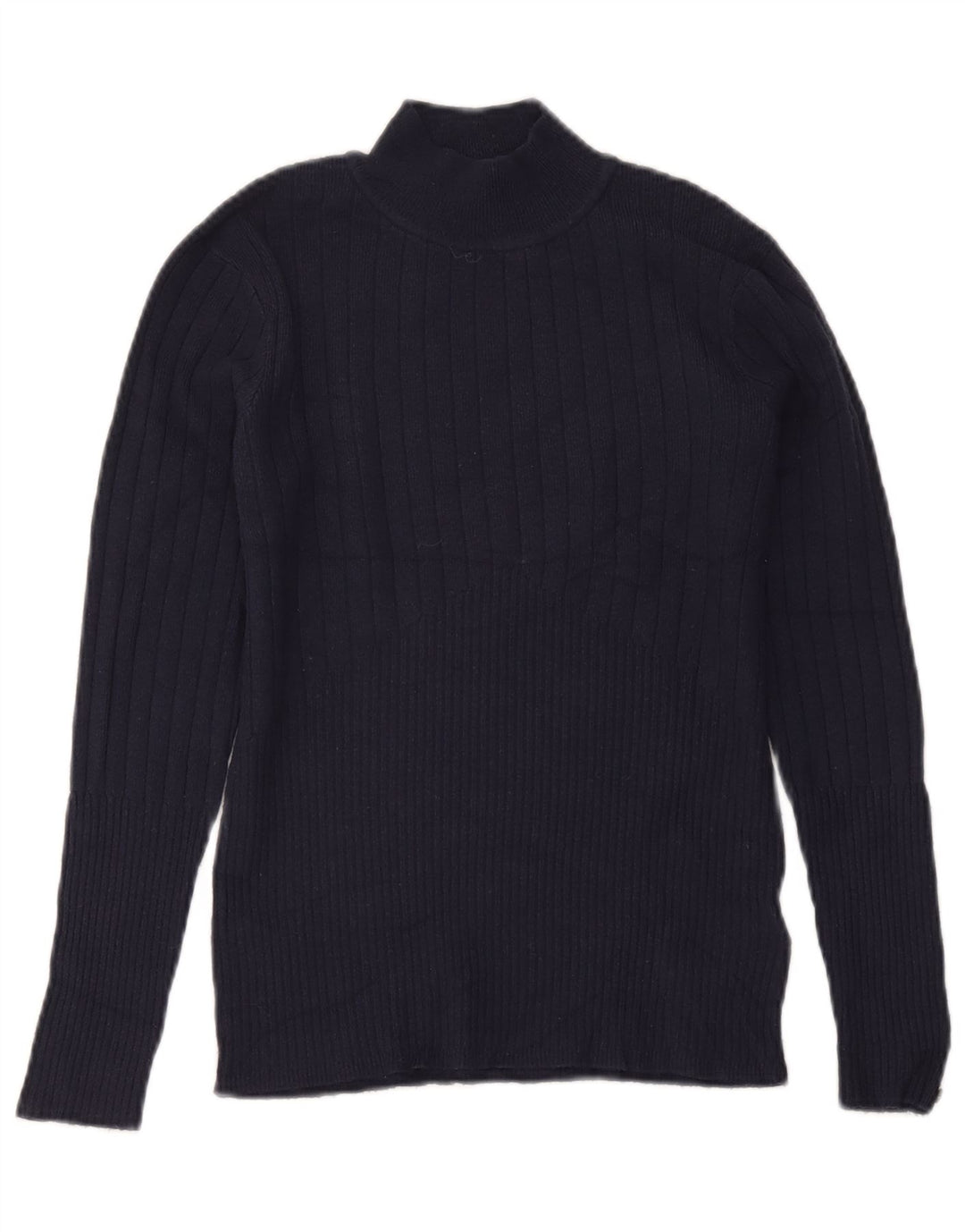 Suéter feminino Marks & Spencer com gola tartaruga Reino Unido 12 médio azul marinho