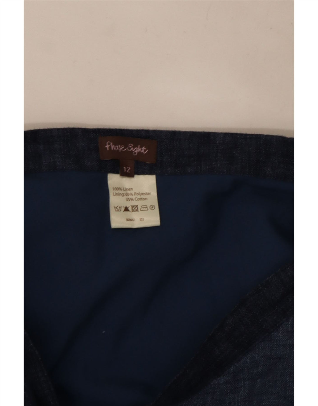 Fase Eight Saia feminina envoltória larga Reino Unido 12 médio W32 azul colorblock