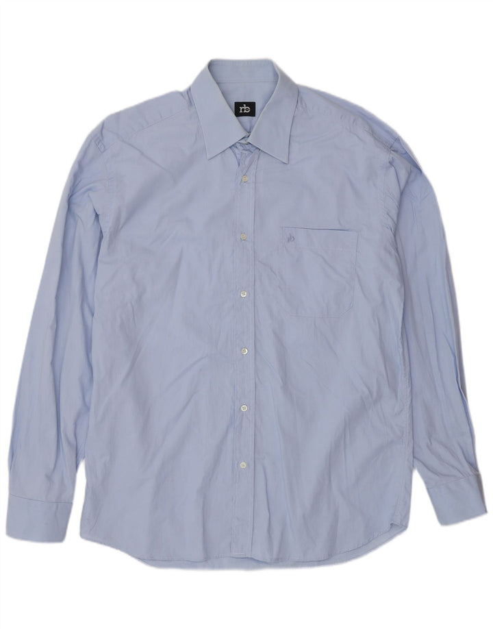 Camisa masculina Roccobarocco azul médio