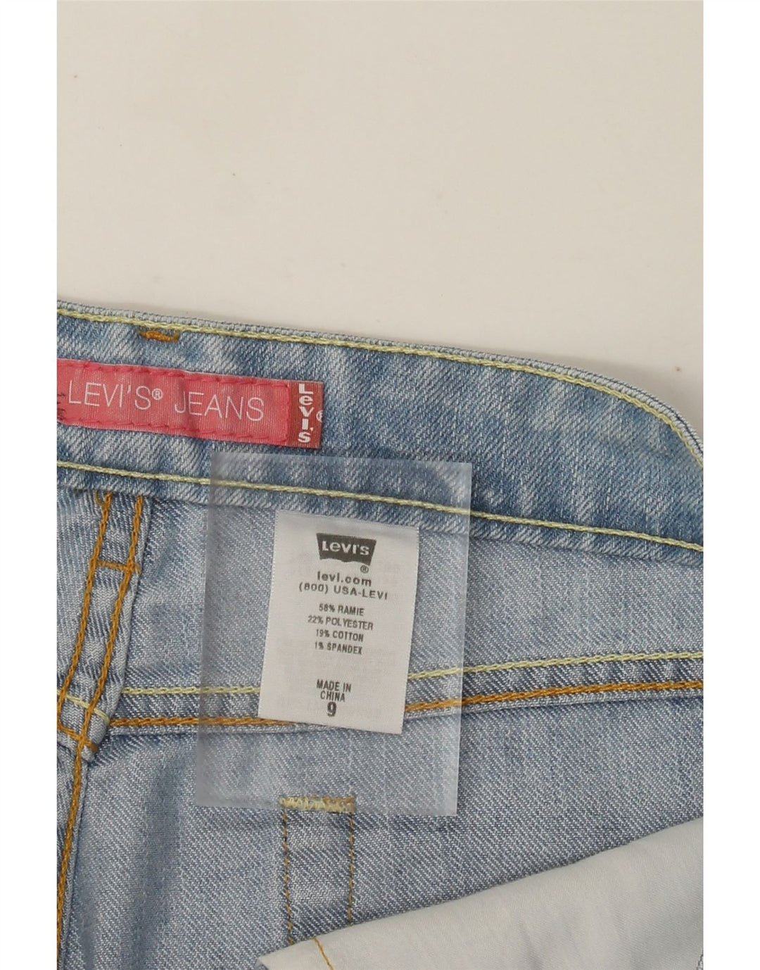 Bermuda jeans feminina Levi's US 9 médio W32 azul Rami