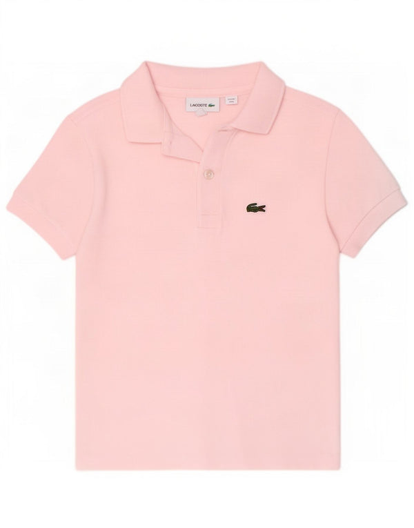 Polo Lacoste Menino 7-8 Anos Algodão Rosa