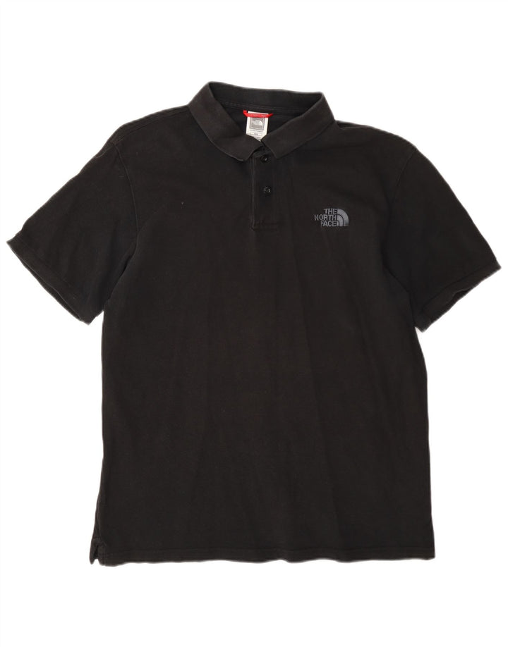 Camisa polo masculina The North Face algodão preto médio