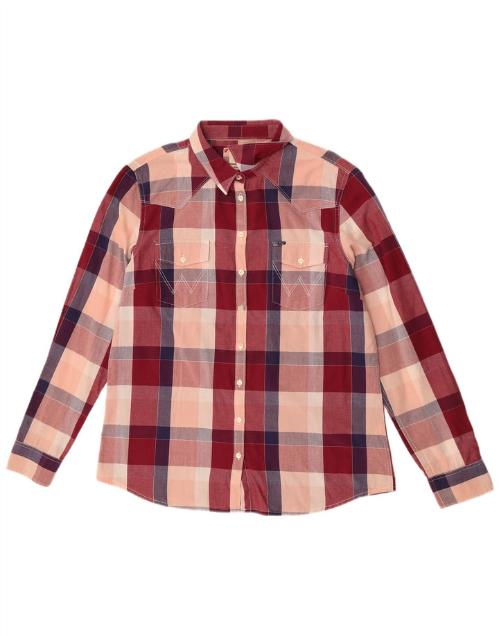 Camisa feminina Wrangler Regular Fit UK 18 XL algodão xadrez multicolorido