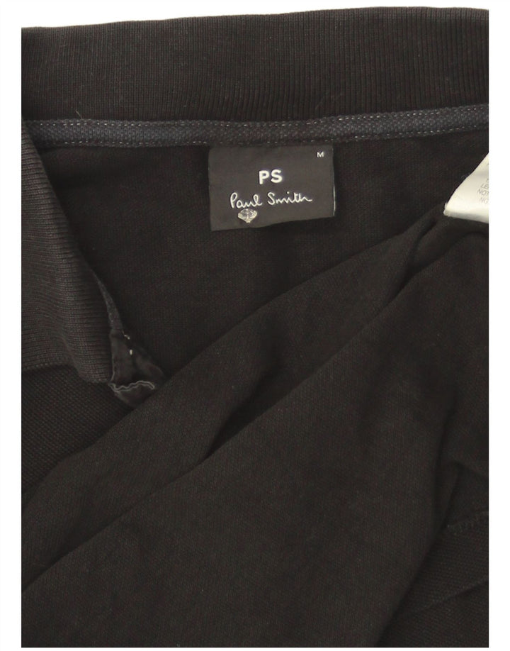 Camisa polo masculina Paul Smith de algodão preto médio