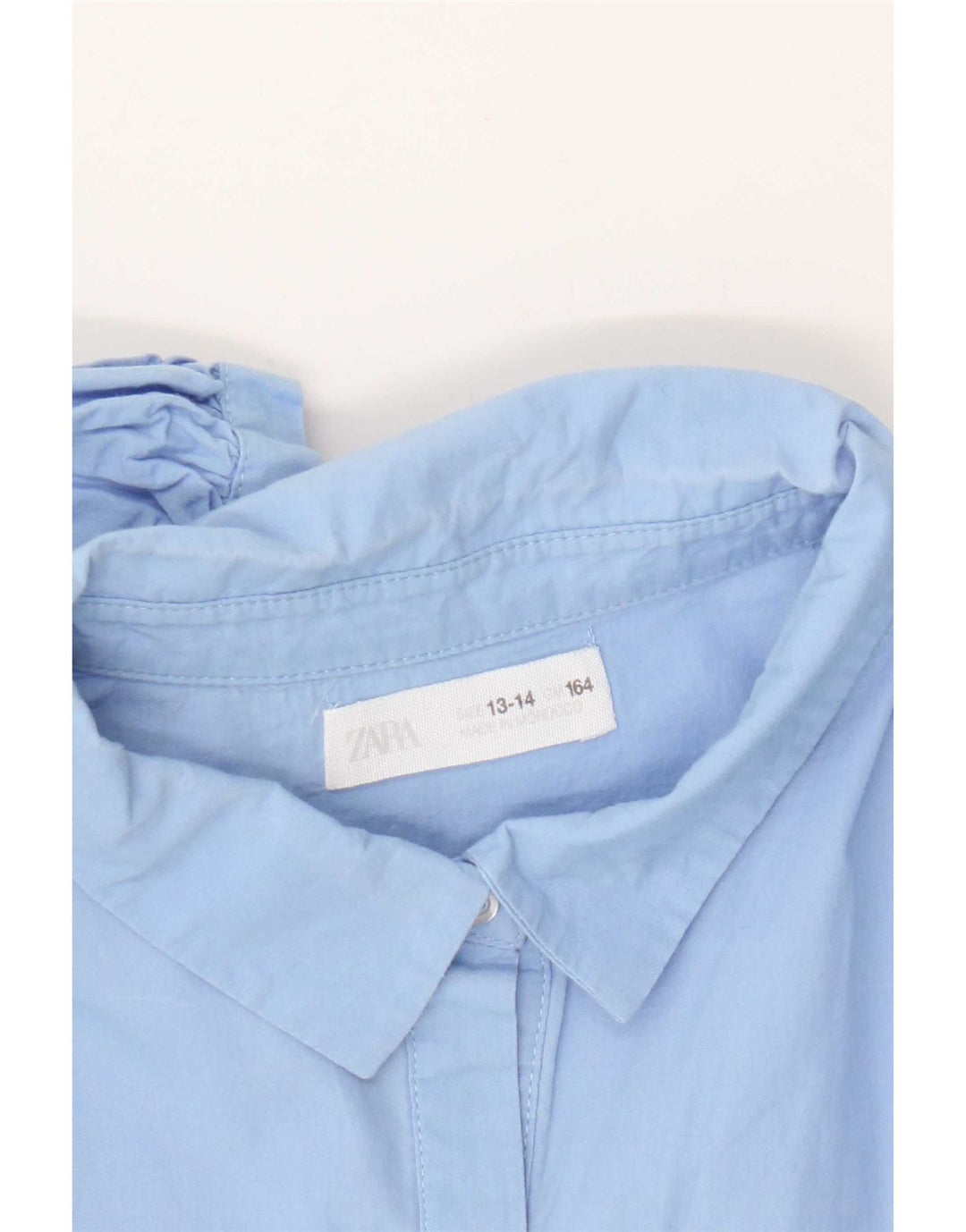 Blusa Zara Girls com babados na frente 13-14 anos azul