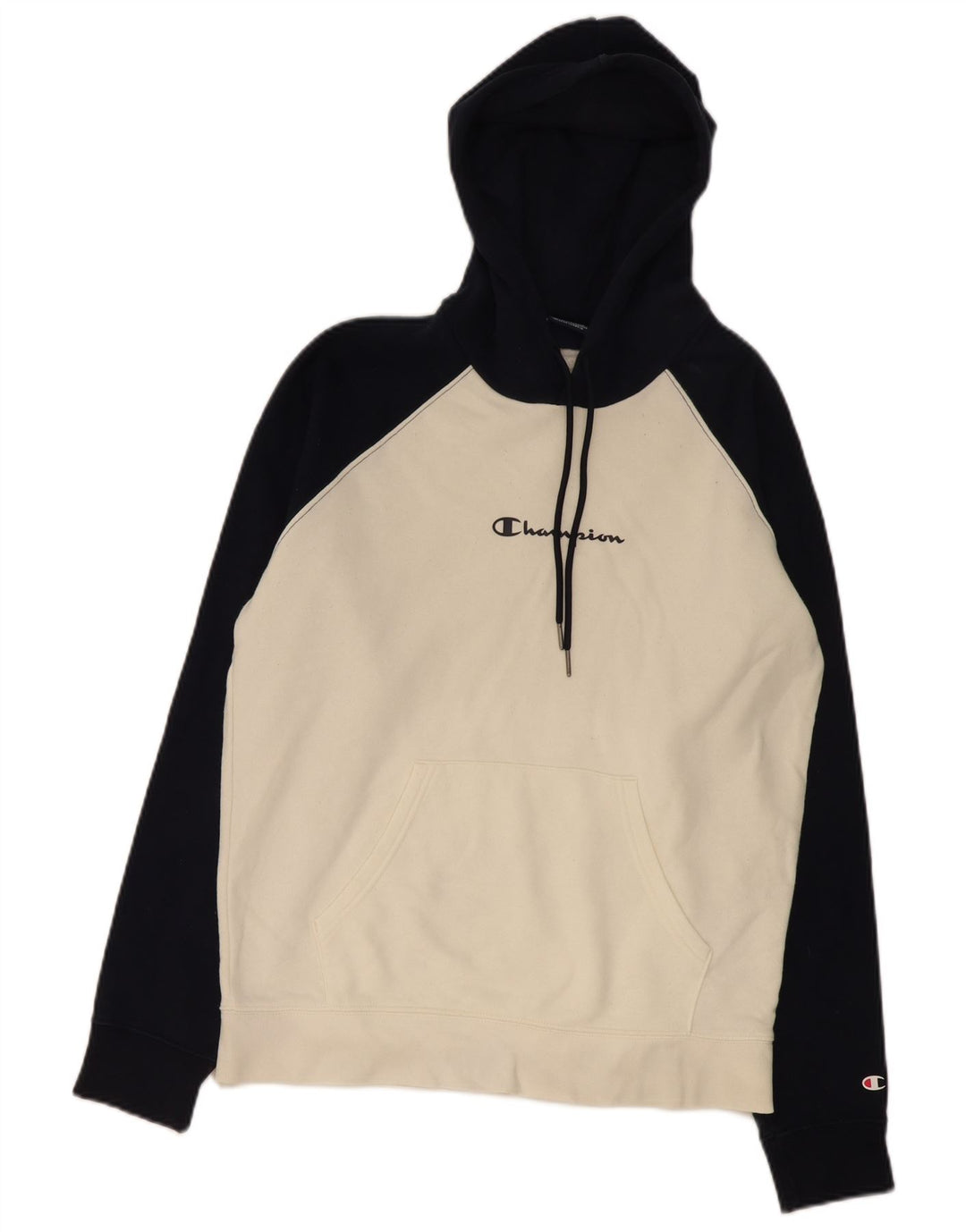 Jumper com capuz masculino Champion médio branco colorblock algodão