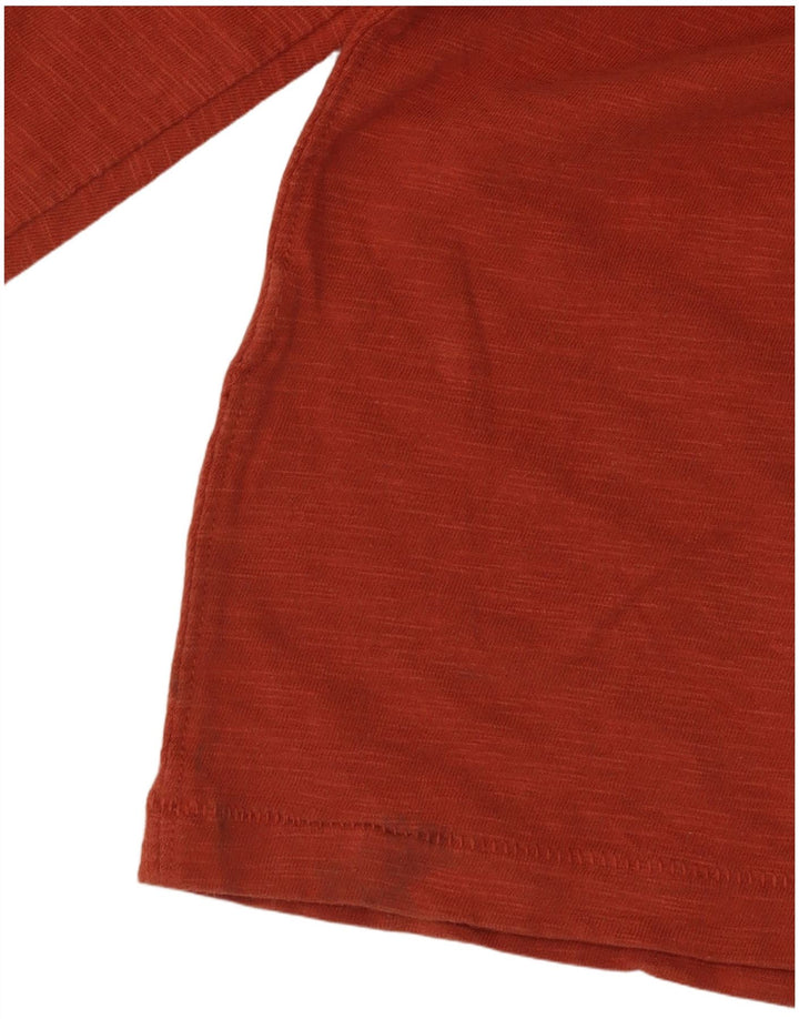 Fat Face Mens Top Manga Longa Médio Laranja Salpicado