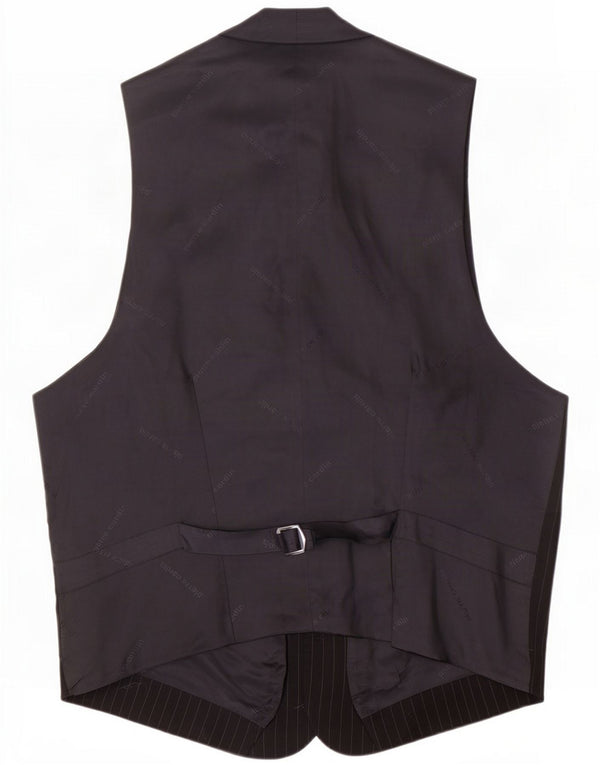 Pierre Cardin Mens Colete UK 44 2XL Preto Riscas Nova Lã