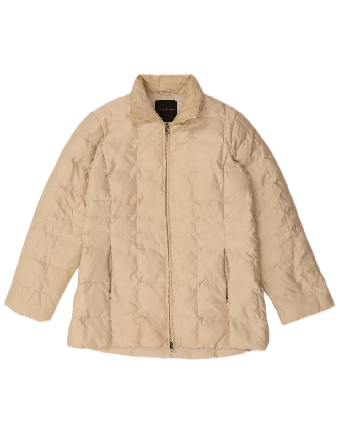 Jaqueta acolchoada feminina Sergio Tacchini UK 18 XL off white poliamida
