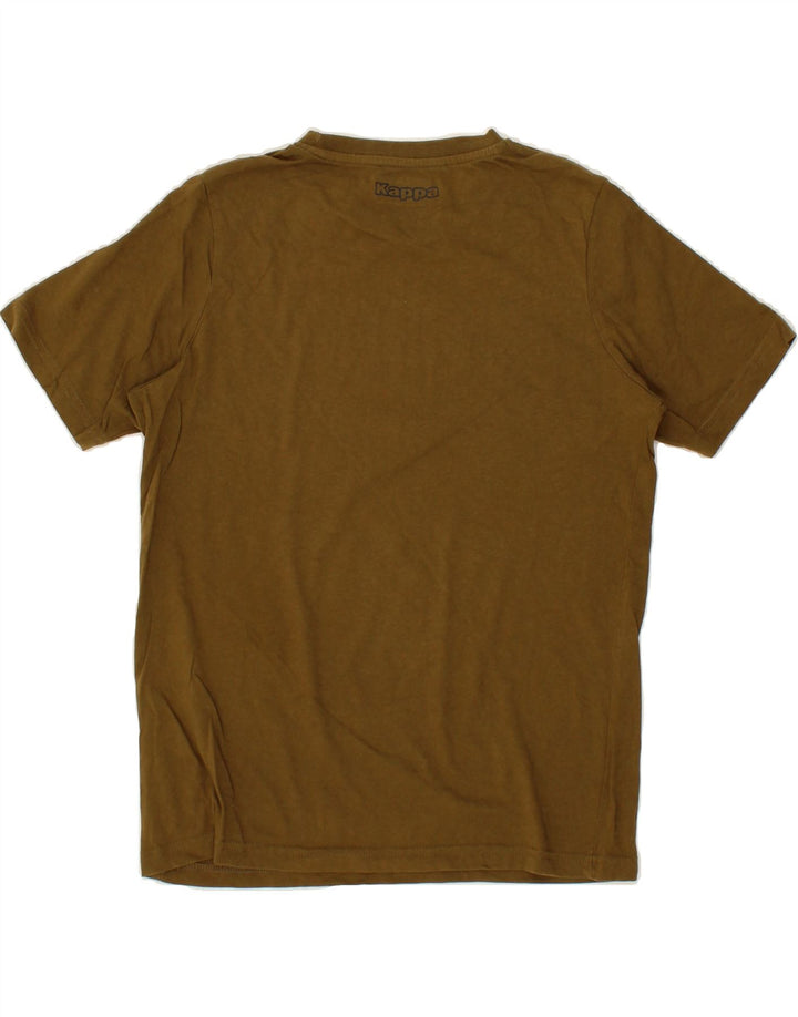 KAPPA Boys Graphic T-Shirt Top 11-12 Years Khaki Cotton Vintage Kappa and Second-Hand Kappa from Messina Hembry 