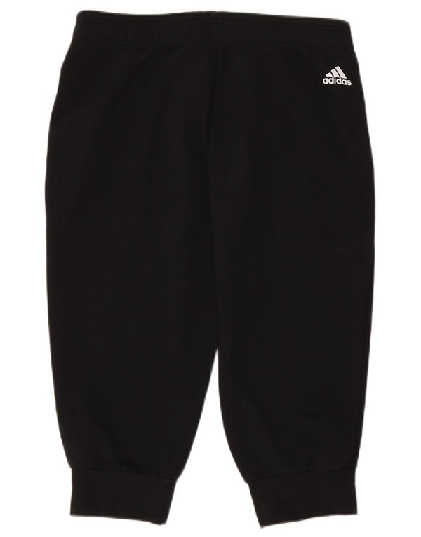 ADIDAS Womens Graphic Tracksuit Calças Joggers UK 12/14 Médio Preto