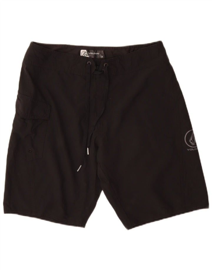 Shorts de natação masculino Volcom médio preto