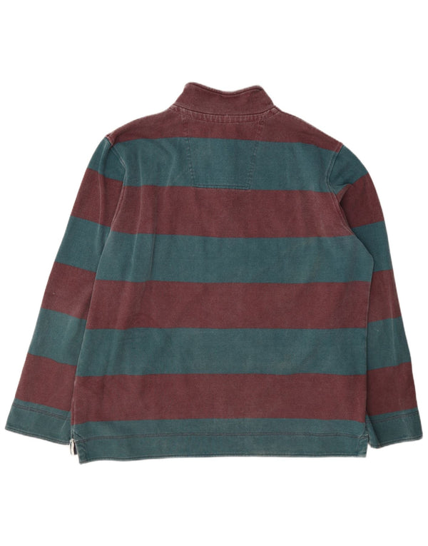 Crew Clothing Mens Zip Neck Moletom Jumper 2XL Listrado Multicolorido