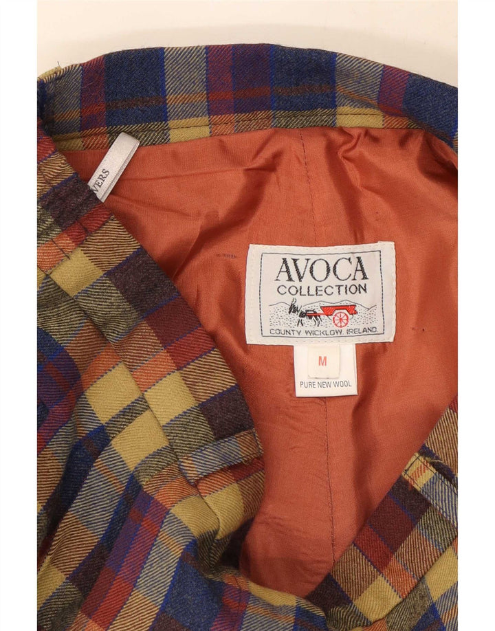 Avoca Calça feminina reta casual médio W29 L29 Xadrez multicolorido
