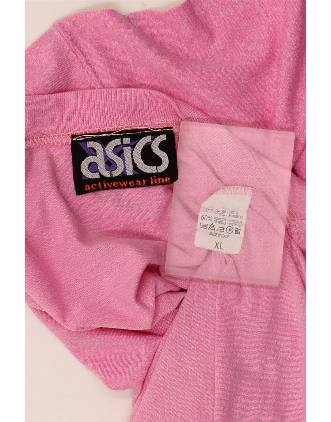 Camiseta gráfica masculina Asics Top XL algodão rosa