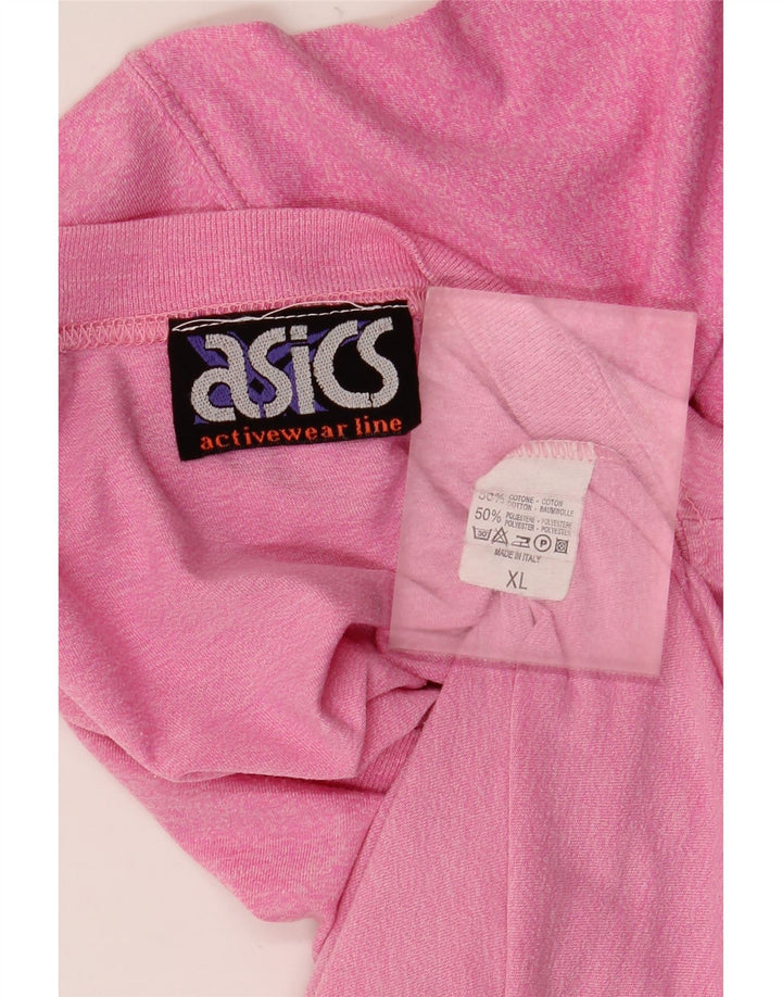 Camiseta gráfica masculina Asics Top XL algodão rosa