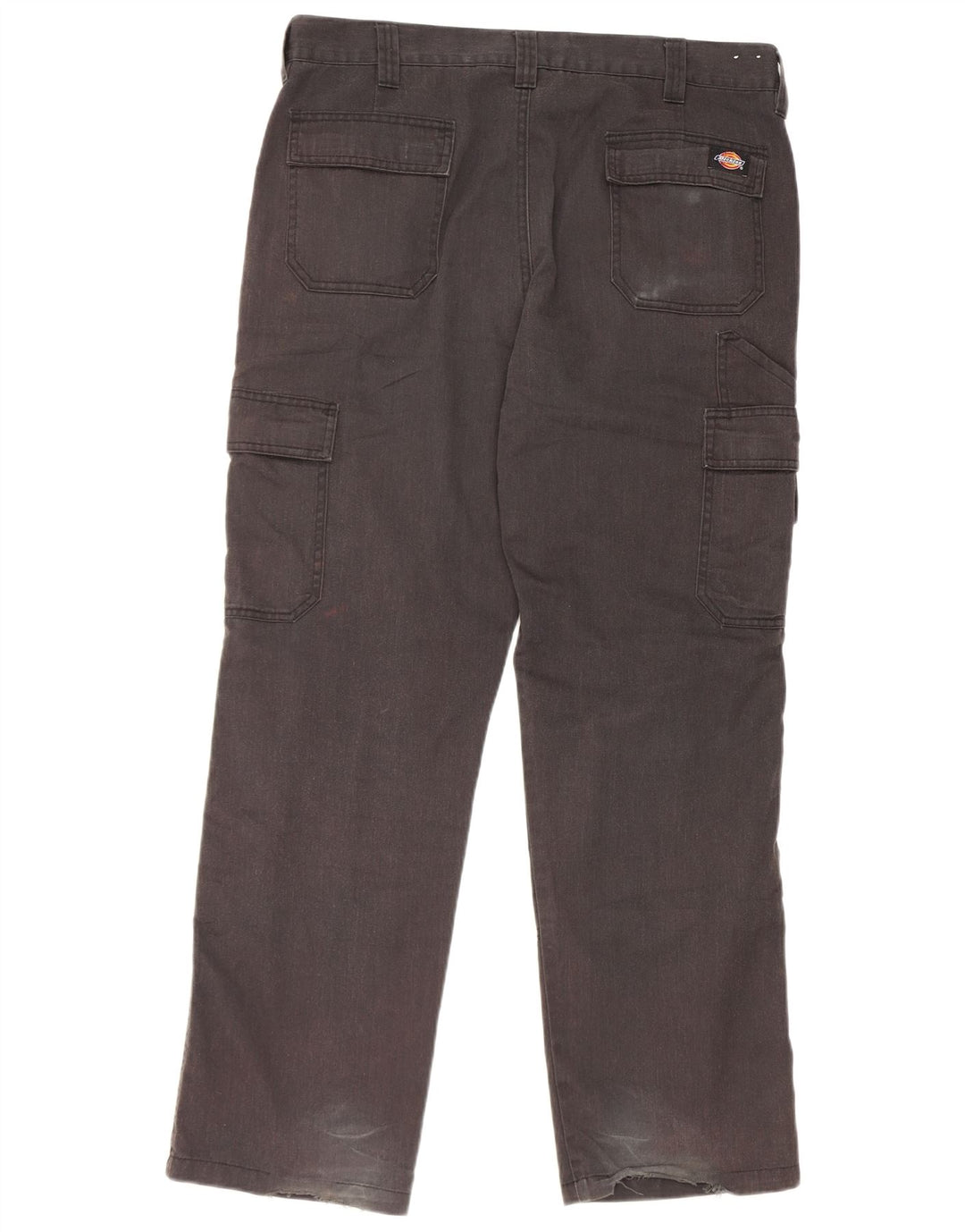 Calças cargo retas masculinas Dickies W36 L30 poliéster preto
