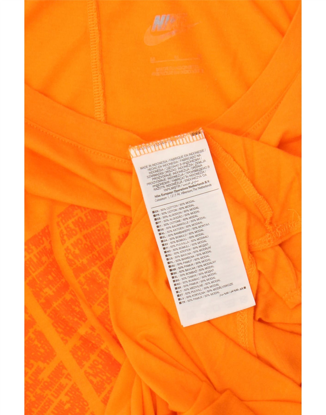 Nike Womens Graphic Vest Top UK 14 Médio Laranja Algodão