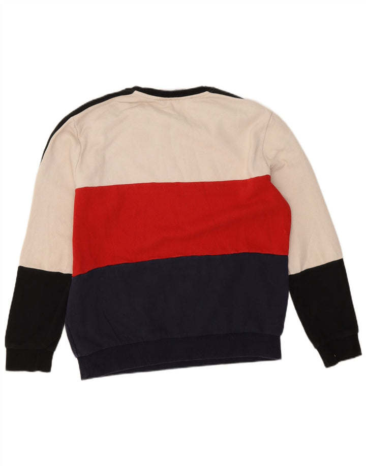 Fila Moletom Gráfico Masculino Jumper Pequeno Multicolorido Colorblock Algodão