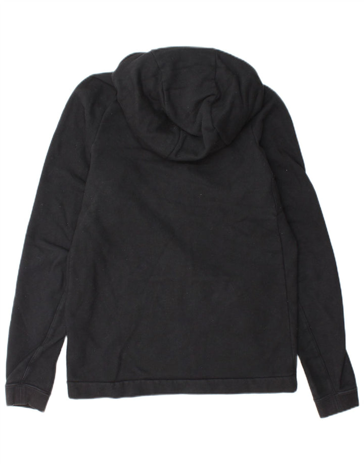 Suéter masculino Nike com capuz e zíper pequeno de algodão preto