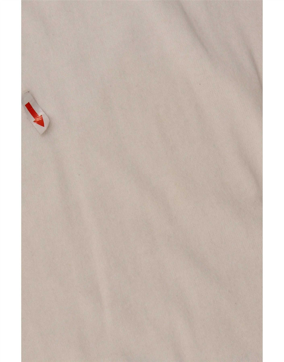 Top feminino Benetton manga comprida UK 14 médio branco