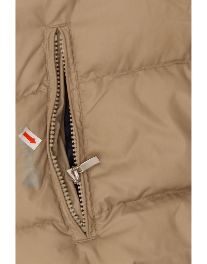 Colete acolchoado reversível masculino North Sails UK 40 grande nylon bege