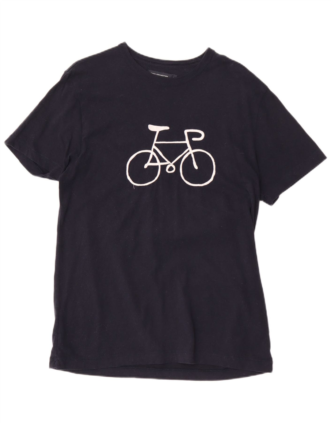Camiseta masculina French Connection de ajuste regular com estampa gráfica azul médio