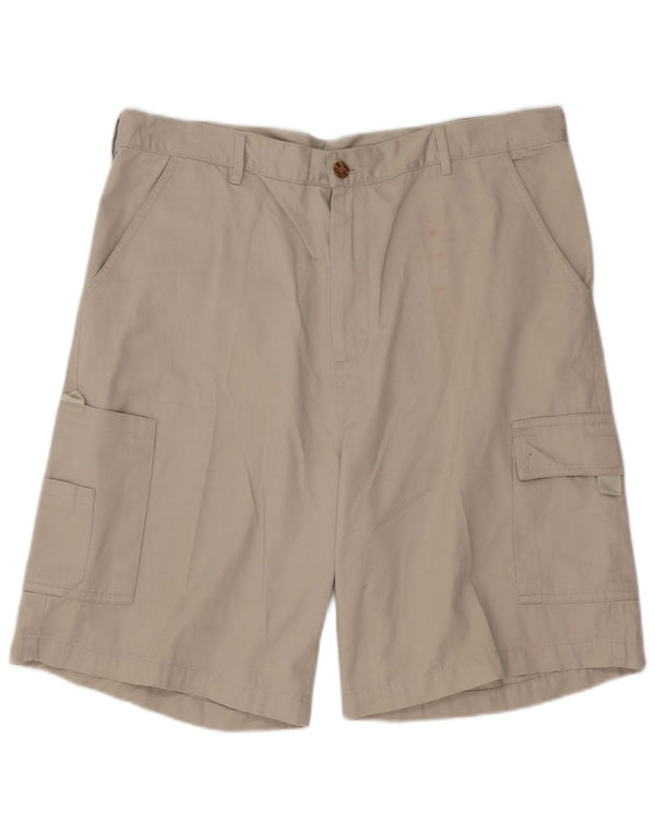 Shorts cargo masculino clássico vintage IT 54 2XL W42 algodão cinza