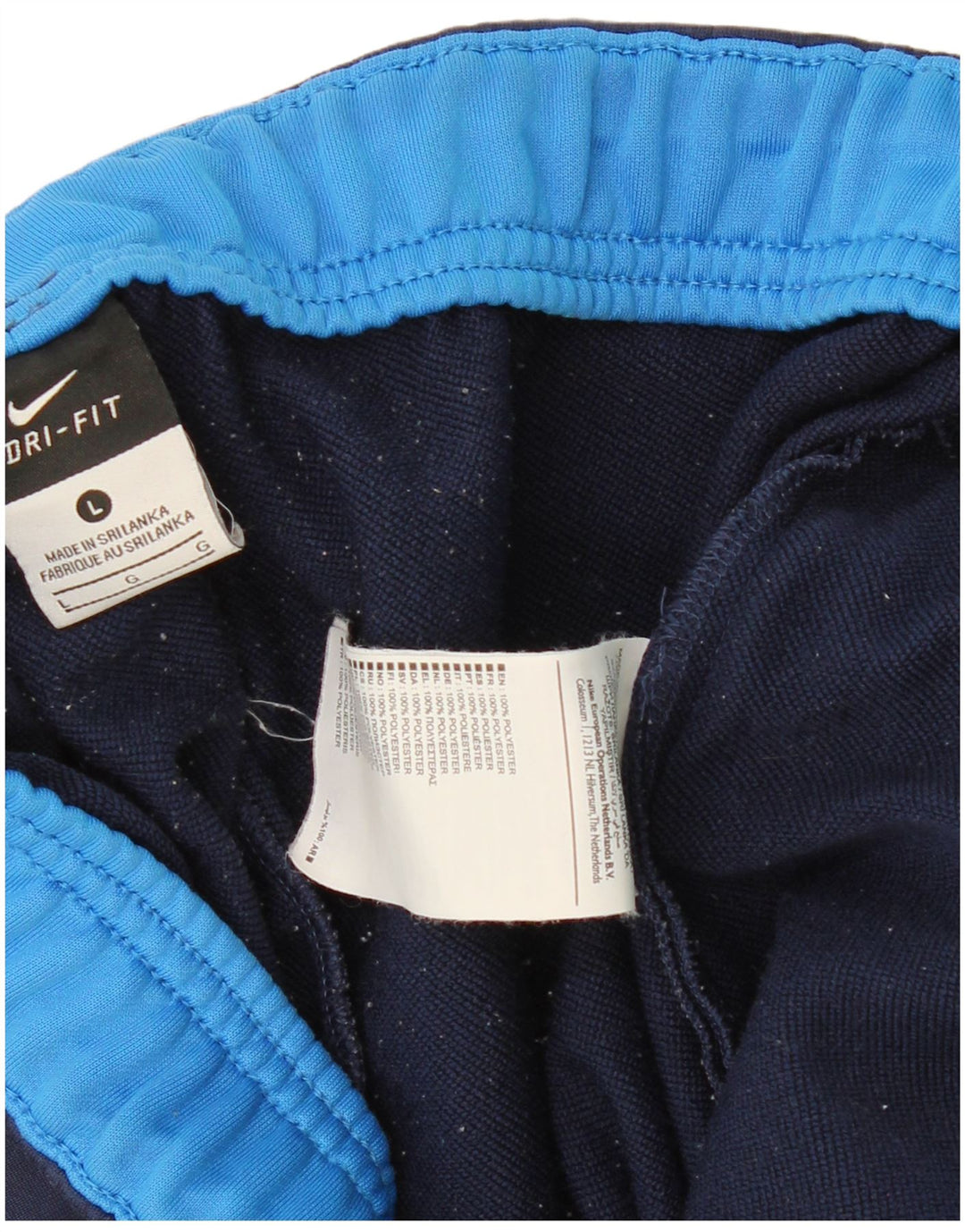 Calça de treino masculina NIKE Dri Fit grande poliéster azul marinho