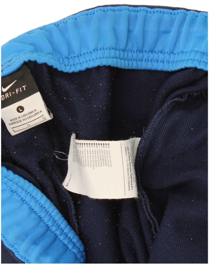 Calça de treino masculina NIKE Dri Fit grande poliéster azul marinho