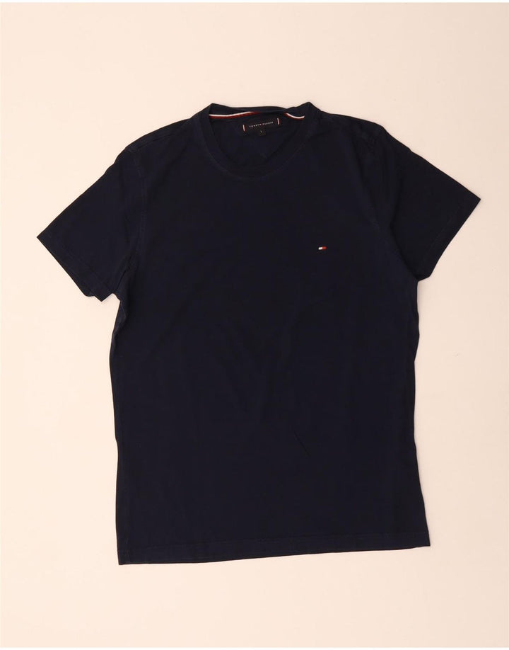 Camiseta masculina Tommy Hilfiger grande algodão azul marinho
