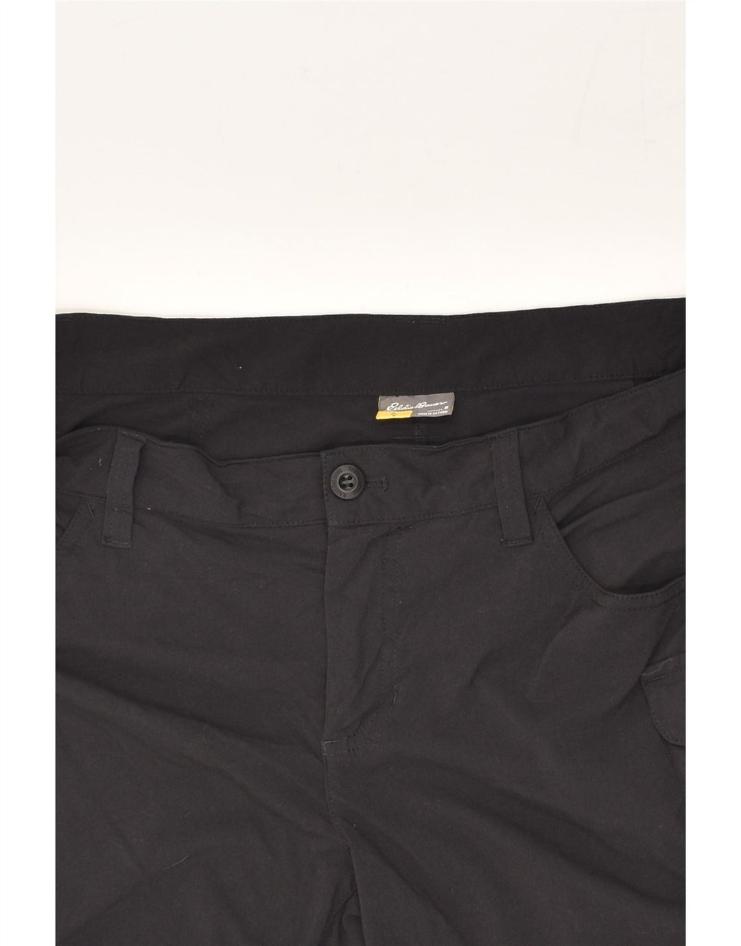 EDDIE BAUER Womens Cargo Shorts US 8 Medium W36 Black Nylon | Vintage Eddie Bauer | Thrift | Second-Hand Eddie Bauer | Used Clothing | Messina Hembry 