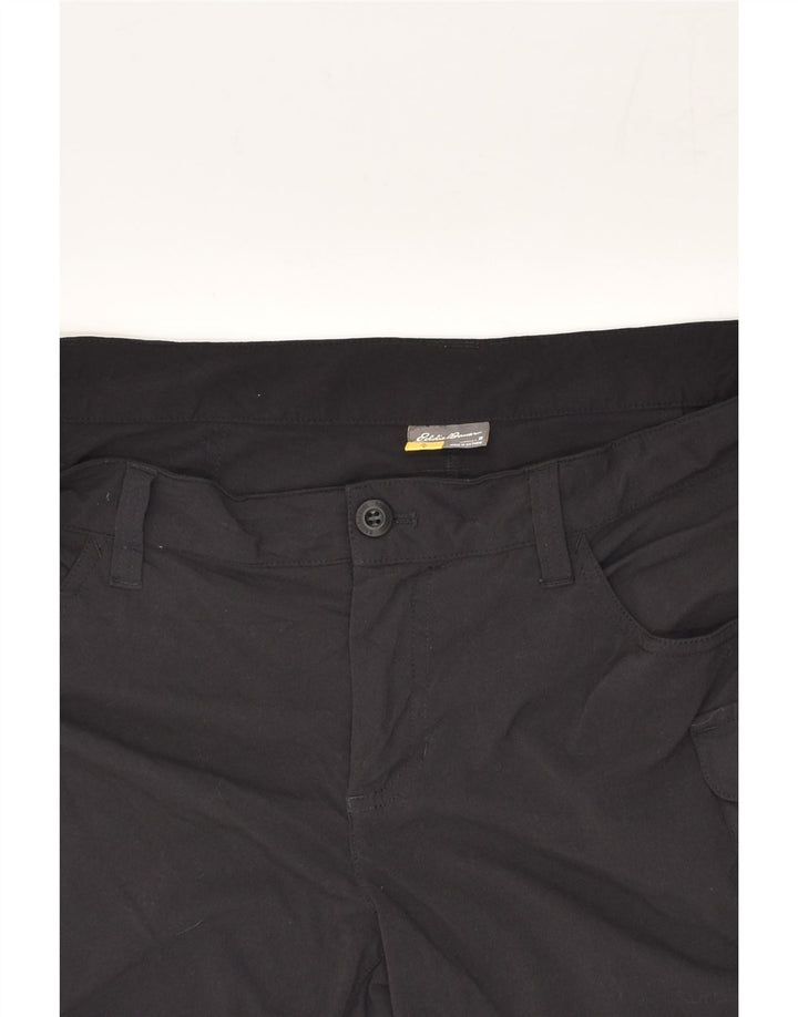 EDDIE BAUER Womens Cargo Shorts US 8 Medium W36 Black Nylon | Vintage Eddie Bauer | Thrift | Second-Hand Eddie Bauer | Used Clothing | Messina Hembry 